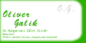 oliver galik business card