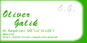 oliver galik business card